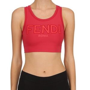 💋Fendi Bold Red Sports Bra, Size EU 42 or US Medium